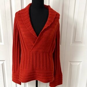 Anthropologie Guinevere Alpaca-Wool Blend Shawl Collar Sweater